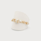 Two Row Bracelet with Imitation Pearls-Accessories- Hometown Style HTS, women's in store and online boutique located in Ingersoll, Ontario