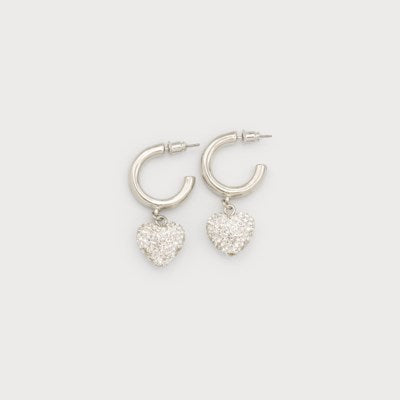 Small Glittery Heart on Hoop-Accessories- Hometown Style HTS, women's in store and online boutique located in Ingersoll, Ontario