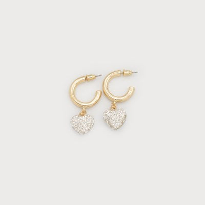 Small Glittery Heart on Hoop-Accessories- Hometown Style HTS, women's in store and online boutique located in Ingersoll, Ontario