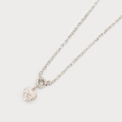 Small Glitter Heart On Chain-Accessories- Hometown Style HTS, women's in store and online boutique located in Ingersoll, Ontario