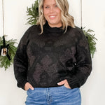 Sandra Knit Pullover - Black/Silver Lurex-sweater- Hometown Style HTS, women's in store and online boutique located in Ingersoll, Ontario