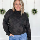 Sandra Knit Pullover - Black/Silver Lurex-sweater- Hometown Style HTS, women's in store and online boutique located in Ingersoll, Ontario