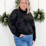 Sandra Knit Pullover - Black/Silver Lurex-sweater- Hometown Style HTS, women's in store and online boutique located in Ingersoll, Ontario