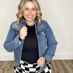 Classic Denim Jacket-Coats & Jackets- Hometown Style HTS, women's in store and online boutique located in Ingersoll, Ontario