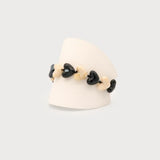 Two Tone Hearts Elastic Bracelet-Accessories- Hometown Style HTS, women's in store and online boutique located in Ingersoll, Ontario