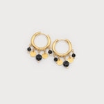 Hoops with Metal Discs and Glass Beads-Accessories- Hometown Style HTS, women's in store and online boutique located in Ingersoll, Ontario