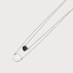 Two Layers Necklace with Acrylic Charms-Accessories- Hometown Style HTS, women's in store and online boutique located in Ingersoll, Ontario