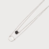 Two Layers Necklace with Acrylic Charms-Accessories- Hometown Style HTS, women's in store and online boutique located in Ingersoll, Ontario
