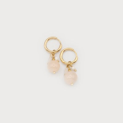 Hoops with Metal Discs and Glass Beads-Accessories- Hometown Style HTS, women's in store and online boutique located in Ingersoll, Ontario