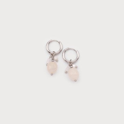 Hoops with Metal Discs and Glass Beads-Accessories- Hometown Style HTS, women's in store and online boutique located in Ingersoll, Ontario