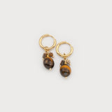 Hoops with Metal Discs and Glass Beads-Accessories- Hometown Style HTS, women's in store and online boutique located in Ingersoll, Ontario