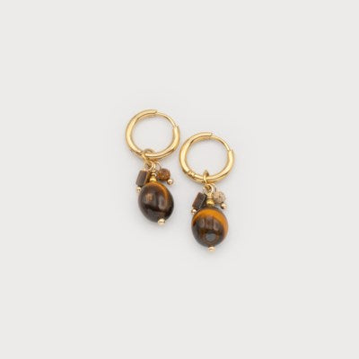 Hoops with Metal Discs and Glass Beads-Accessories- Hometown Style HTS, women's in store and online boutique located in Ingersoll, Ontario
