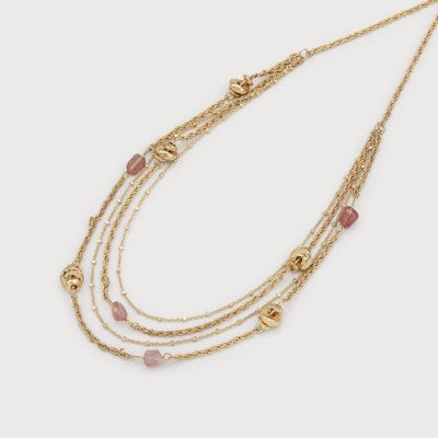 Multi Chains with Natural Stone Inserts-Accessories- Hometown Style HTS, women's in store and online boutique located in Ingersoll, Ontario