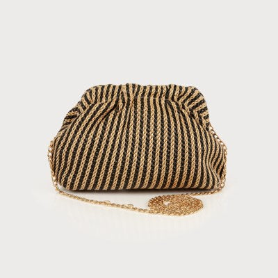 Rafia Clutch with Removable Chain-purse- Hometown Style HTS, women's in store and online boutique located in Ingersoll, Ontario