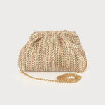 Rafia Clutch with Removable Chain-purse- Hometown Style HTS, women's in store and online boutique located in Ingersoll, Ontario
