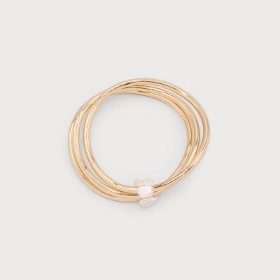Multirow Rigid Bracelet with Pearl Inserts-Accessories- Hometown Style HTS, women's in store and online boutique located in Ingersoll, Ontario
