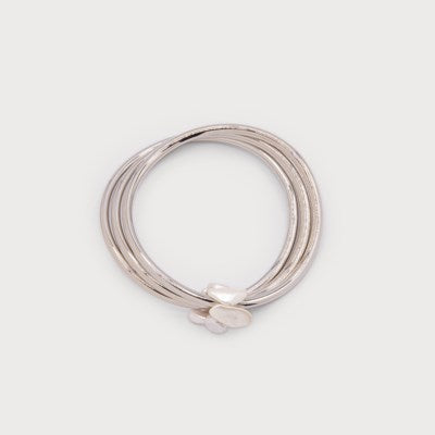Multirow Rigid Bracelet with Pearl Inserts-Accessories- Hometown Style HTS, women's in store and online boutique located in Ingersoll, Ontario