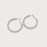 Twisted Large Hoops-Accessories- Hometown Style HTS, women's in store and online boutique located in Ingersoll, Ontario
