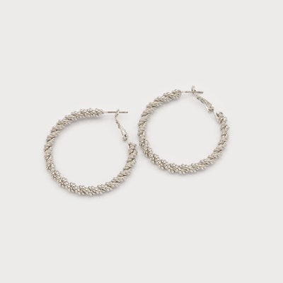 Twisted Large Hoops-Accessories- Hometown Style HTS, women's in store and online boutique located in Ingersoll, Ontario