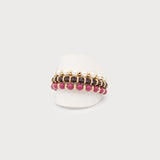 Set of 3 Elastic Bracelets with Metal Beads-Accessories- Hometown Style HTS, women's in store and online boutique located in Ingersoll, Ontario