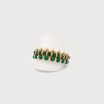 Set of 3 Elastic Bracelets with Metal Beads-Accessories- Hometown Style HTS, women's in store and online boutique located in Ingersoll, Ontario