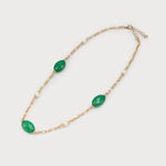 Chain with Coloured Stones and Pearls-Accessories- Hometown Style HTS, women's in store and online boutique located in Ingersoll, Ontario