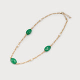 Chain with Coloured Stones and Pearls-Accessories- Hometown Style HTS, women's in store and online boutique located in Ingersoll, Ontario