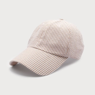 Summer Stripe ball cap-Hat- Hometown Style HTS, women's in store and online boutique located in Ingersoll, Ontario
