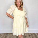 Crochet Square Neck Babydoll Dress-dress- Hometown Style HTS, women's in store and online boutique located in Ingersoll, Ontario