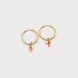 Stainless Steel Hoop with Small Coloured Pendants-Accessories- Hometown Style HTS, women's in store and online boutique located in Ingersoll, Ontario