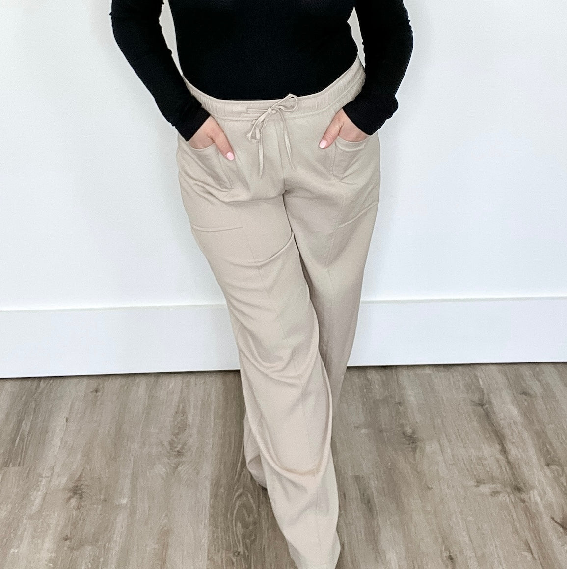 Seam Detail Woven Pants - Mocha-Pants- Hometown Style HTS, women's in store and online boutique located in Ingersoll, Ontario