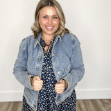 Denim Jacket-Coats & Jackets- Hometown Style HTS, women's in store and online boutique located in Ingersoll, Ontario