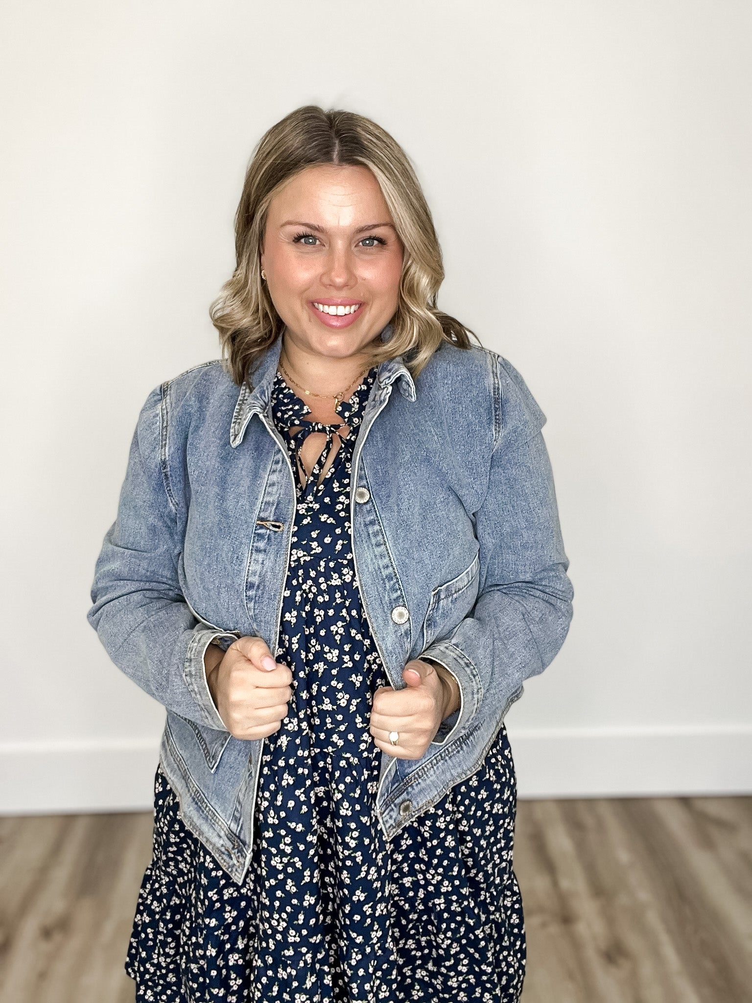 Denim Jacket-Coats & Jackets- Hometown Style HTS, women's in store and online boutique located in Ingersoll, Ontario