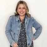 Denim Jacket-Coats & Jackets- Hometown Style HTS, women's in store and online boutique located in Ingersoll, Ontario