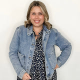 Denim Jacket-Coats & Jackets- Hometown Style HTS, women's in store and online boutique located in Ingersoll, Ontario