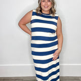 Stripe Set - Navy-Casual Dresses- Hometown Style HTS, women's in store and online boutique located in Ingersoll, Ontario