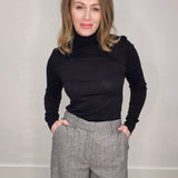 Astrid Roll Neck Top - Deep Black-Casual Tops- Hometown Style HTS, women's in store and online boutique located in Ingersoll, Ontario