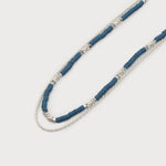 Double Layer Necklace with Clay and Glass Beads-Accessories- Hometown Style HTS, women's in store and online boutique located in Ingersoll, Ontario
