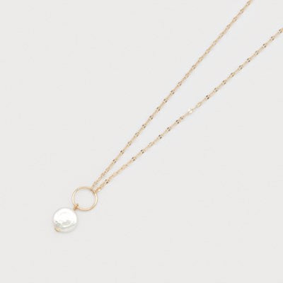 Small Imitation Pearl Pendant on Delicate Chain-Accessories- Hometown Style HTS, women's in store and online boutique located in Ingersoll, Ontario