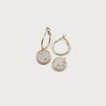 Flat Natural Stones on Hoops-Accessories- Hometown Style HTS, women's in store and online boutique located in Ingersoll, Ontario