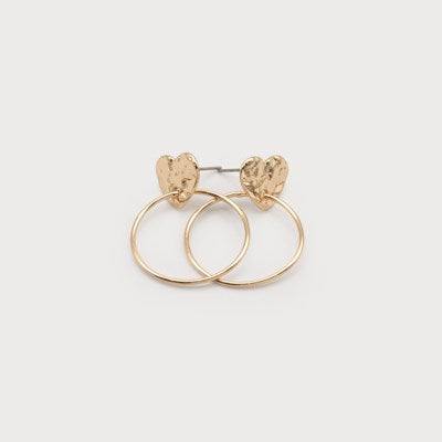 Hoops Through Hammered Hearts-Accessories- Hometown Style HTS, women's in store and online boutique located in Ingersoll, Ontario