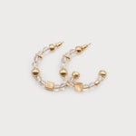 Hoops with Glass Beads-Accessories- Hometown Style HTS, women's in store and online boutique located in Ingersoll, Ontario