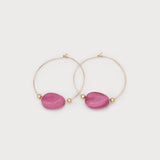 Hoops with Coloured Stone-Accessories- Hometown Style HTS, women's in store and online boutique located in Ingersoll, Ontario