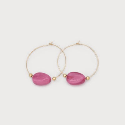 Hoops with Coloured Stone-Accessories- Hometown Style HTS, women's in store and online boutique located in Ingersoll, Ontario