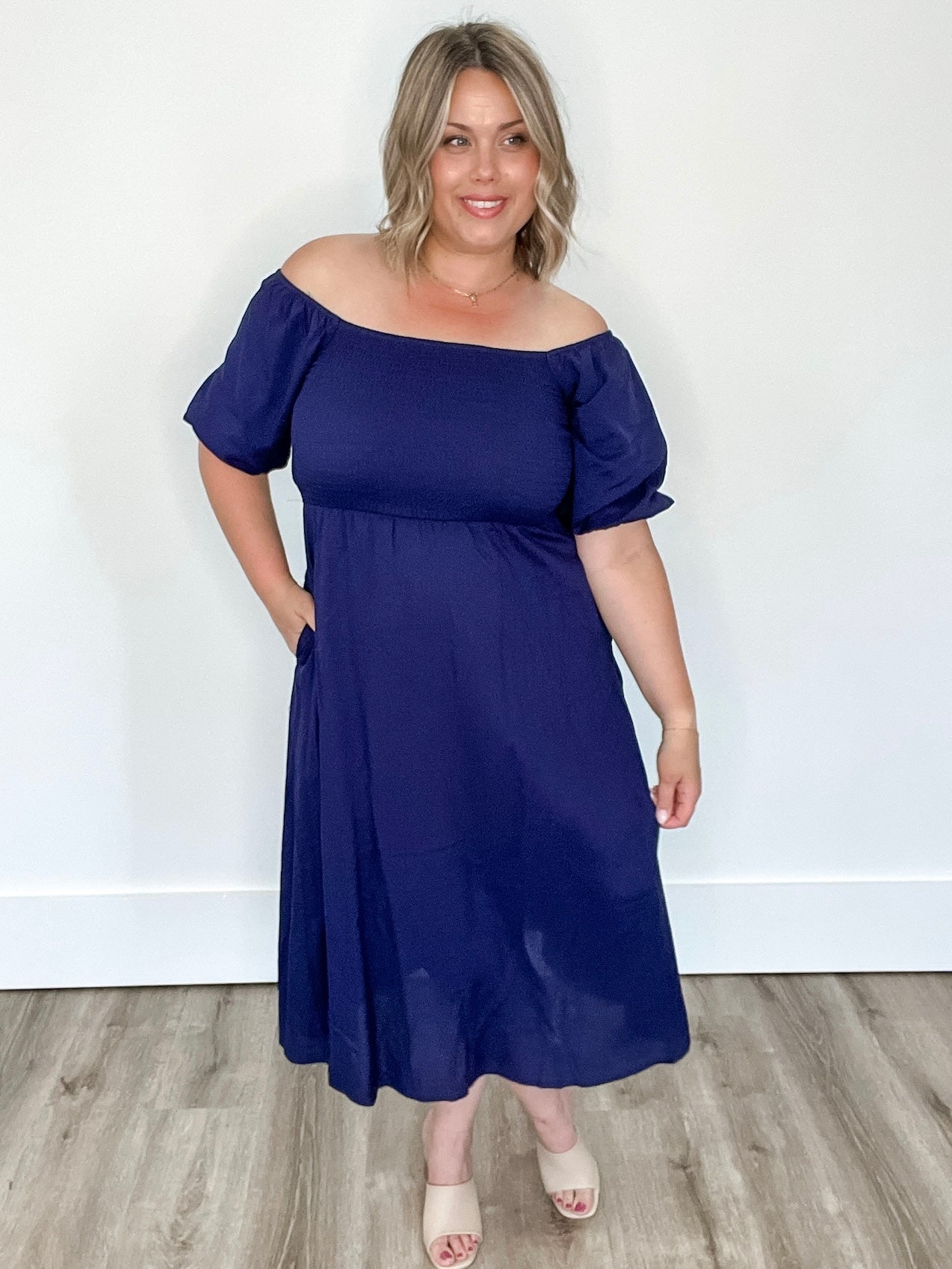 Stassi Dress - Navy- Hometown Style HTS, women's in store and online boutique located in Ingersoll, Ontario