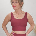 Ribbed Bra - Merlot-bra- Hometown Style HTS, women's in store and online boutique located in Ingersoll, Ontario