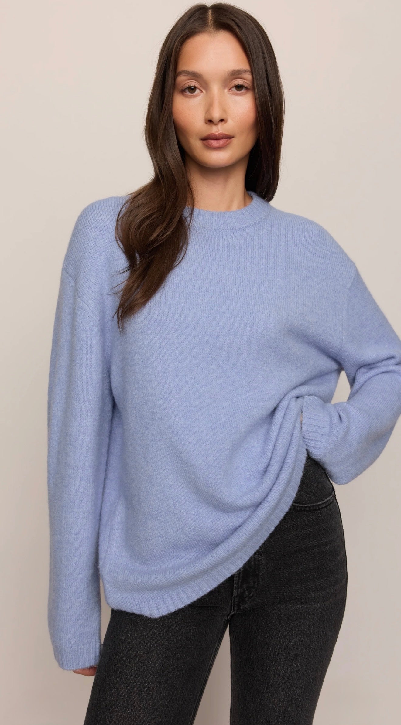 CHILL MODE SWEATER - Crystal Blue-Sweaters and Cardigans- Hometown Style HTS, women's in store and online boutique located in Ingersoll, Ontario