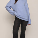 CHILL MODE SWEATER - Crystal Blue-Sweaters and Cardigans- Hometown Style HTS, women's in store and online boutique located in Ingersoll, Ontario