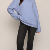 CHILL MODE SWEATER - Crystal Blue-Sweaters and Cardigans- Hometown Style HTS, women's in store and online boutique located in Ingersoll, Ontario