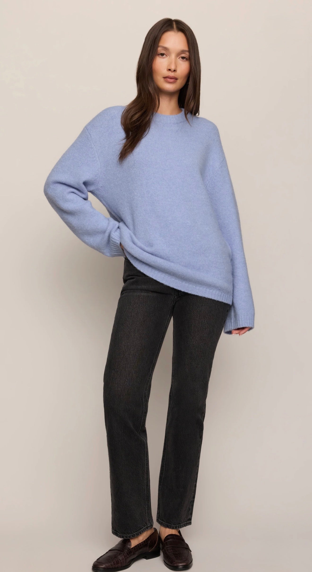 CHILL MODE SWEATER - Crystal Blue-Sweaters and Cardigans- Hometown Style HTS, women's in store and online boutique located in Ingersoll, Ontario